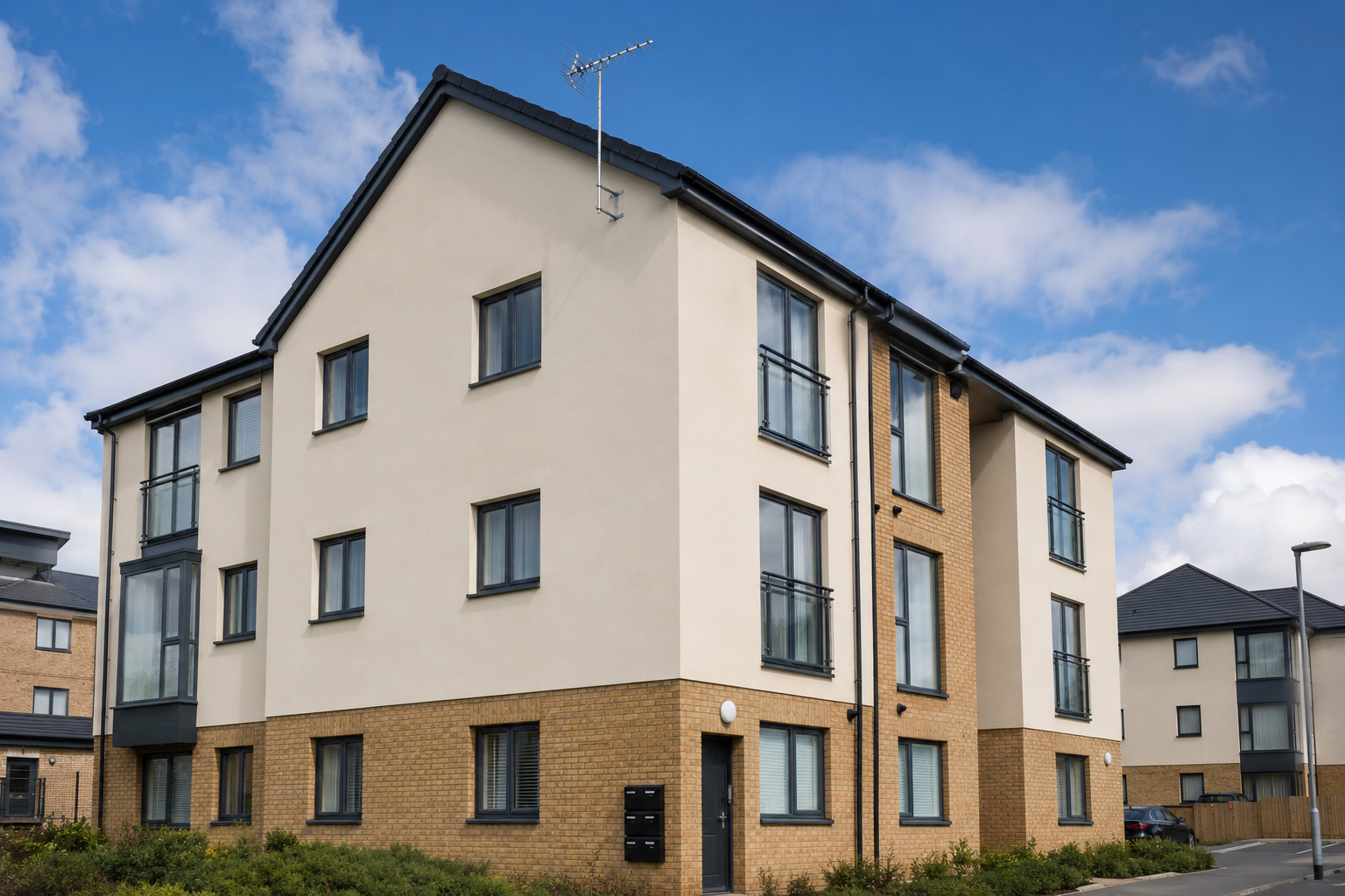 HMO style residential building with a TV aerial near Kenilworth